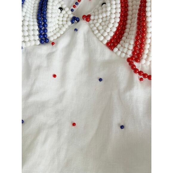 Farm Rio Beaded Fishes Maxi Dress Large - Picture 4 of 5